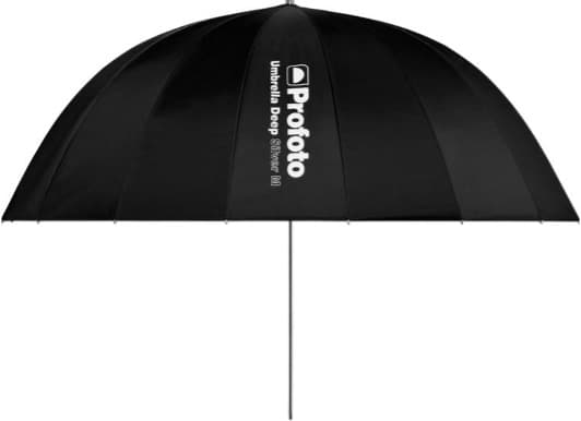 Paraguas Profoto Deep XL con cubierta difusora instalada